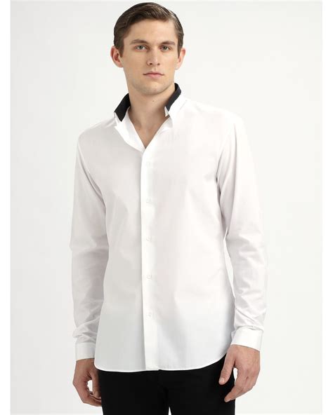 dior homme reverse-collar dress shirts|dior men's shirts.